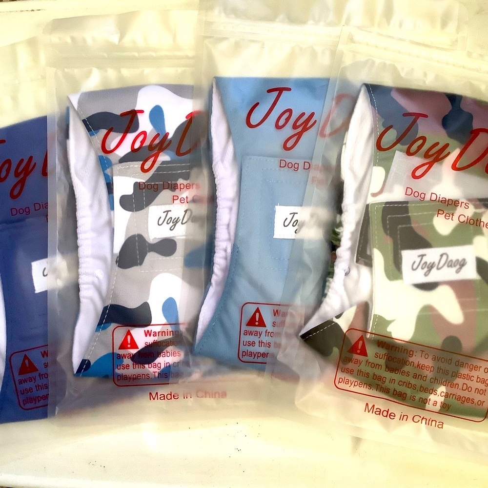 Joy Daog Dog Belly Bands Reusable Diapers  Fabric New
